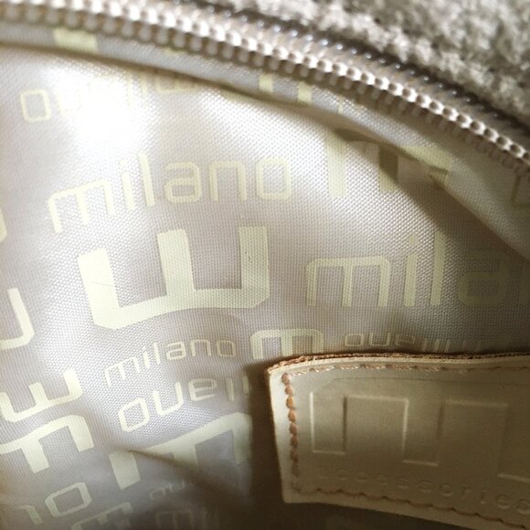 Milano beige suede handbag - Picture 3 of 3